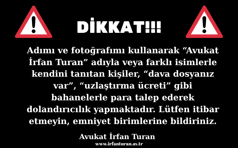 Adım ve Fotoğrafım Kullanılarak Yapılan Dolandırıcılıklara Karşı Uyarı
